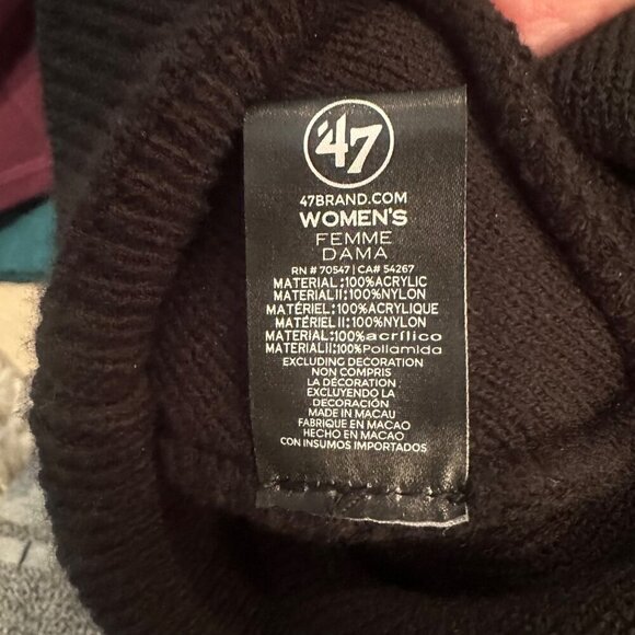 47 WOMENS BLACK WINTER HAT GEORGIA BULLDOGS GO DAWGS - Picture 3 of 4